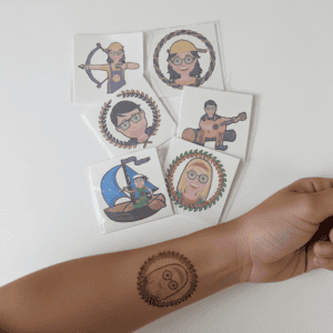 Plaktattoo's Otto, Elle en Izzi (15 stuks)